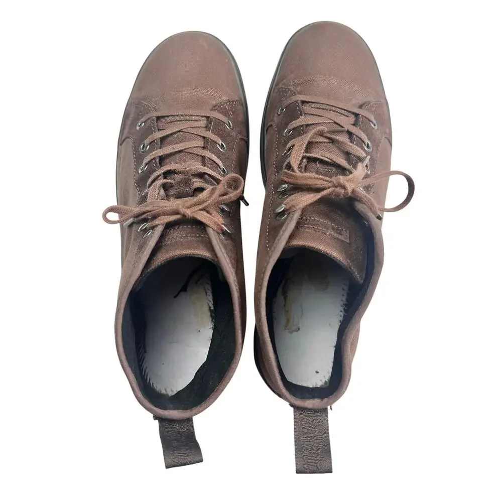 Dr. Martens | Unisex | Coburg Brown Canvas Suede Ankle Chukka Boots | M 10 W 11